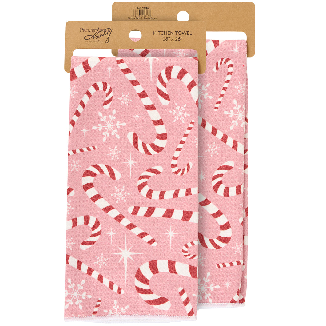 Candy Cane Tea Towel