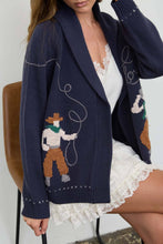 Load image into Gallery viewer, Howdy Cowboy Cardigan - Navy
