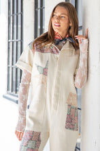 Load image into Gallery viewer, Carroll Patchwork Short Sleeve Jumpsuit
