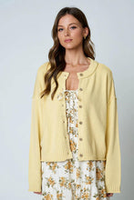 Load image into Gallery viewer, Raw Edge Button Down Knit Cardigan
