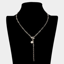 Load image into Gallery viewer, Star Paper Clip Toggle Necklace
