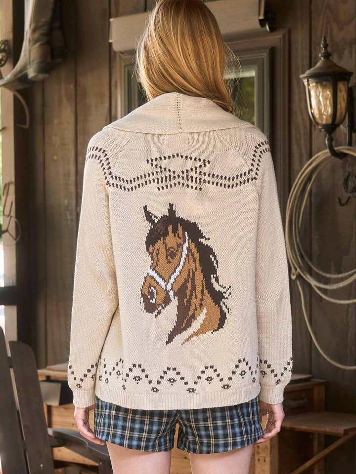 The Horse Jacquard Cardigan