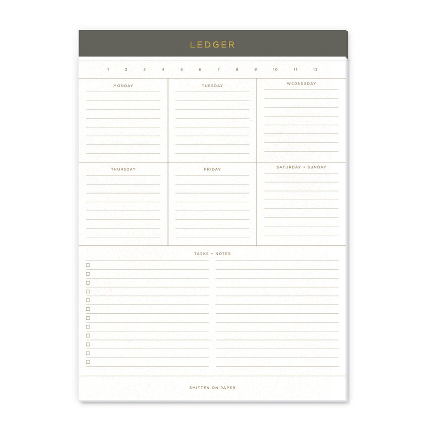 Ledger Planner Legal Pad