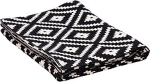 Load image into Gallery viewer, Black &amp; Cream Diamond Throw
