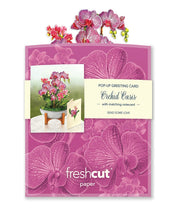 Load image into Gallery viewer, Mini Orchid Oasis Pop-Up Bouquet Card
