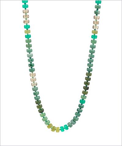 Flat Round Ombre Bead Necklace