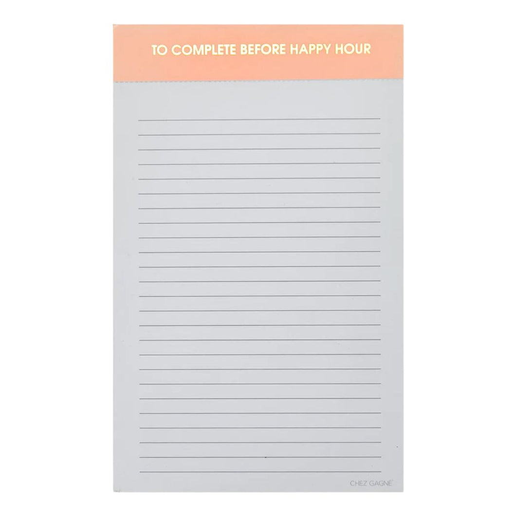 To Complete Before Happy Hour - Notepad
