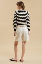 Load image into Gallery viewer, Stripe Crew Neck Knit Cardigan
