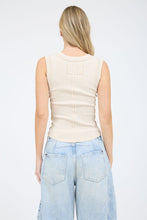 Load image into Gallery viewer, Washed Henley Tank - Khaki
