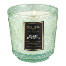 Load image into Gallery viewer, White Cypress - Petite Pedestal Candle
