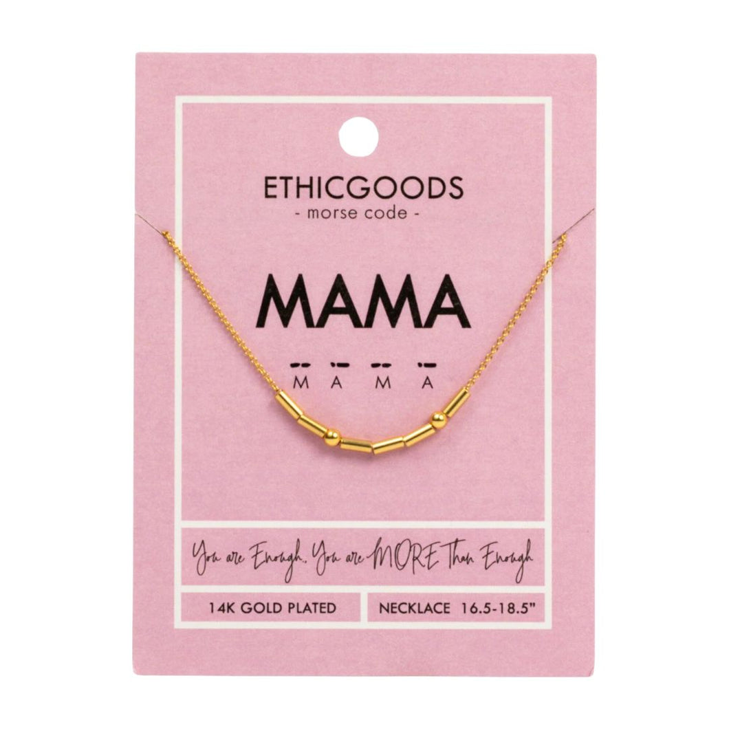 Gold Morse Code Necklace | Mama