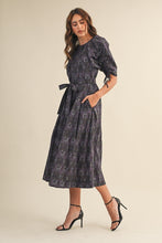 Load image into Gallery viewer, Floral Button Down Belted Dress
