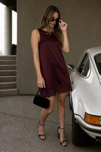 Load image into Gallery viewer, Satin Lace Trim Mini Dress

