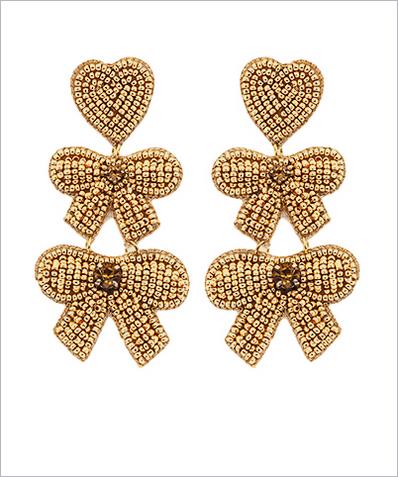 I LOVE BOWS Earrings - Gold