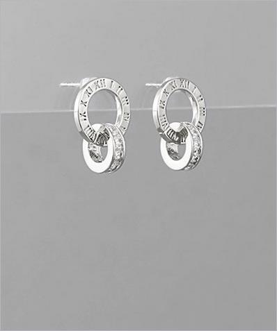 Roman Numeral Link Earrings