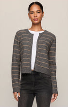 Load image into Gallery viewer, Medina Stripe Cardigan - Charcoal Heather
