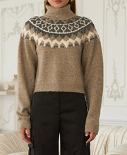 Load image into Gallery viewer, Diamond Turtleneck Sweater
