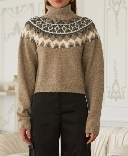 Diamond Turtleneck Sweater