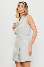 Load image into Gallery viewer, Pinstriped Double Breasted Romper
