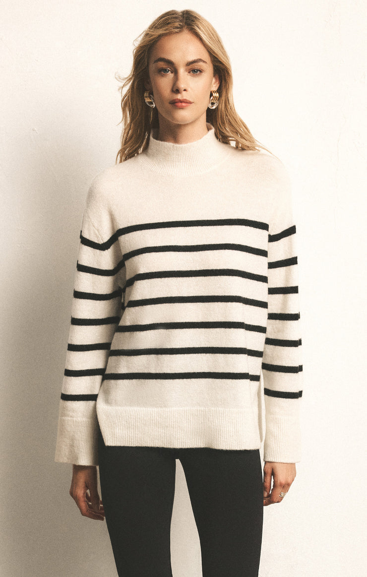 Fin Stripe Sweater - Sea Salt