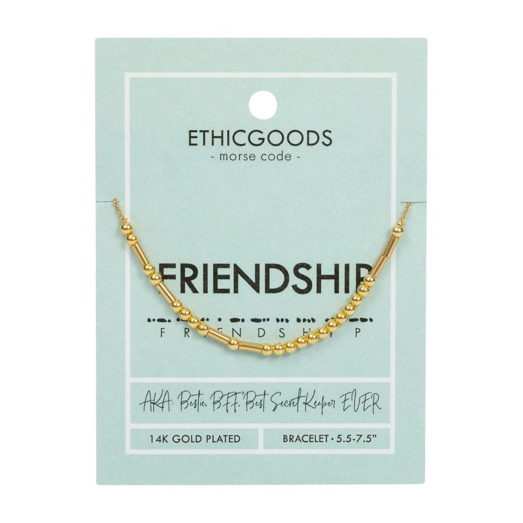 Gold Morse Code Bracelet | Friendship