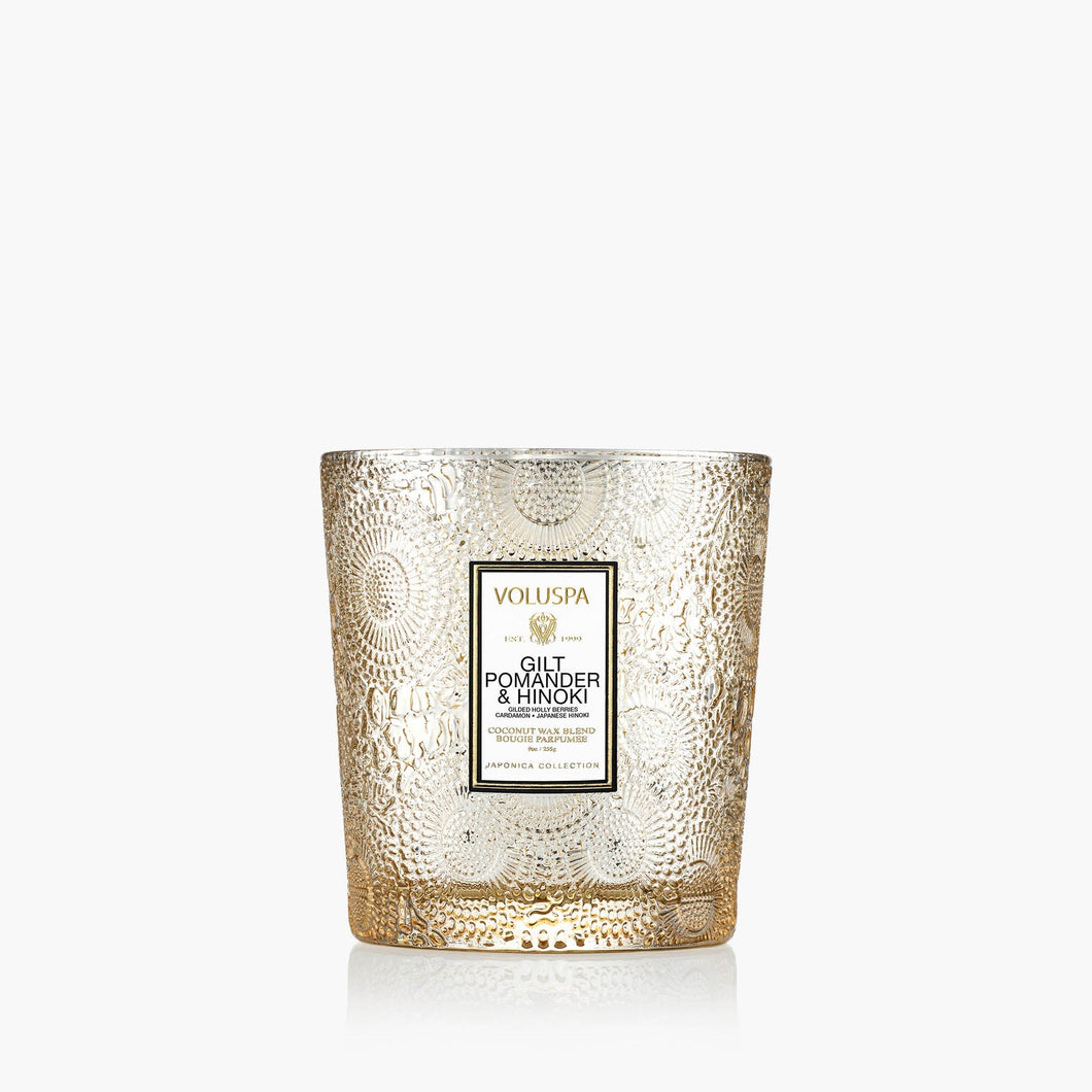 Gilt Pomander & Hinoki - Classic Boxed Candle
