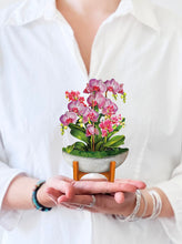 Load image into Gallery viewer, Mini Orchid Oasis Pop-Up Bouquet Card
