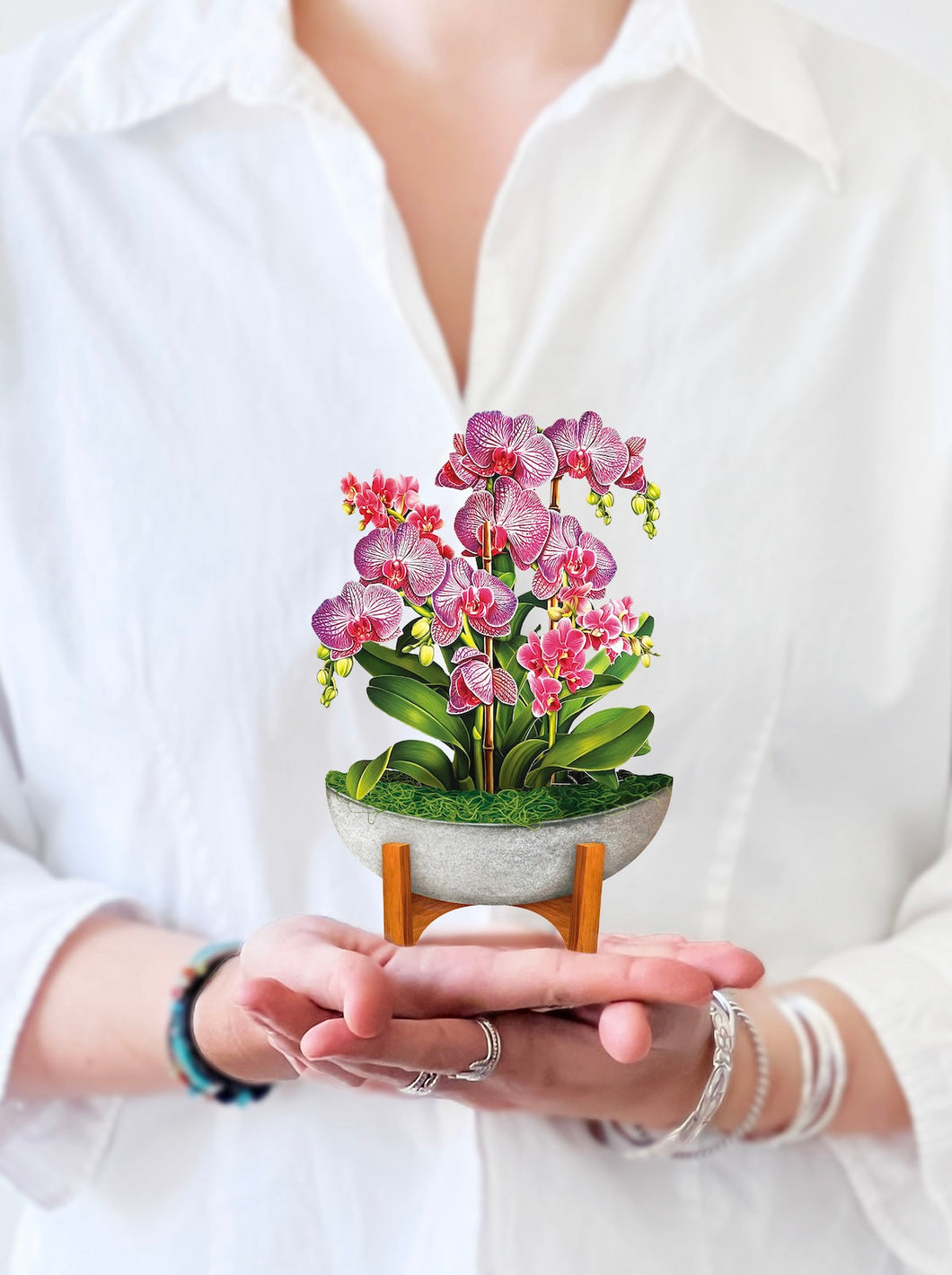 Mini Orchid Oasis Pop-Up Bouquet Card