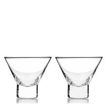 Load image into Gallery viewer, Raye™ Heavy-Base Stemless Crystal Martini Glasses - Set of 2
