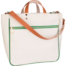 Load image into Gallery viewer, &quot;Codie&quot; Grass Canvas Tote with Leather Accents

