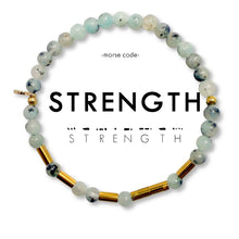 Load image into Gallery viewer, Morse Code Beaded Bracelet | Strength
