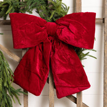 Load image into Gallery viewer, Velvet Oversized Red Bow

