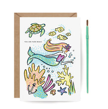 Load image into Gallery viewer, Paint with Water - Mermaid Birthday Card

