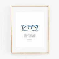 2 Corinthians 4:18 Glasses Scripture Print