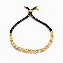 Load image into Gallery viewer, Adjustable Rope Tennis Bracelet - Black

