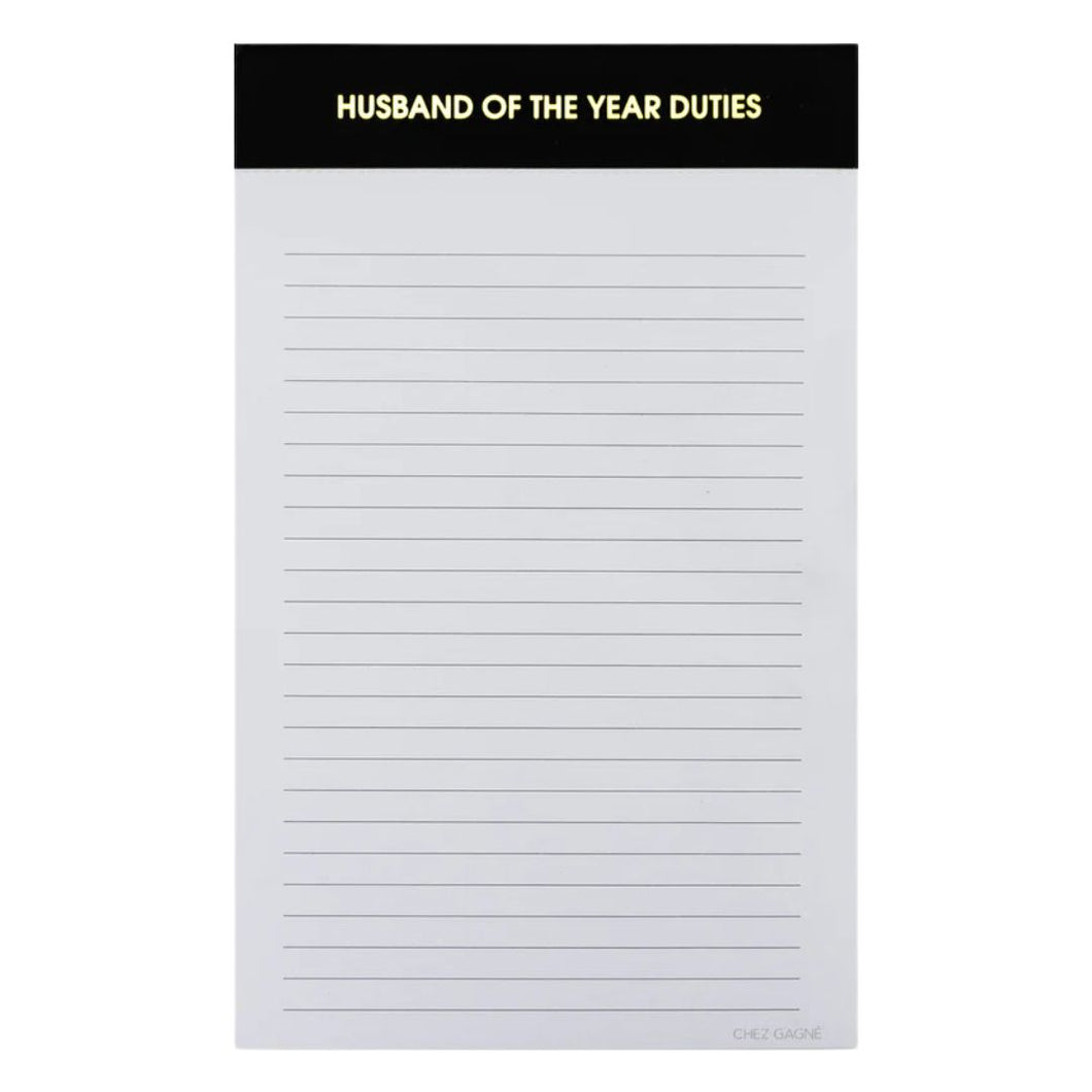 Husband of the Year Duties - Notepad