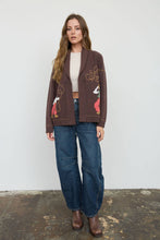 Load image into Gallery viewer, Howdy Cowboy Cardigan - Chocolate Brown
