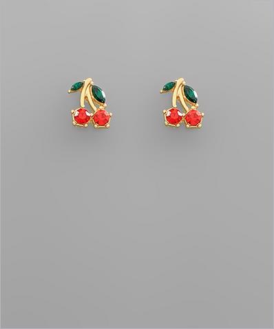 Cherry Pave Earrings