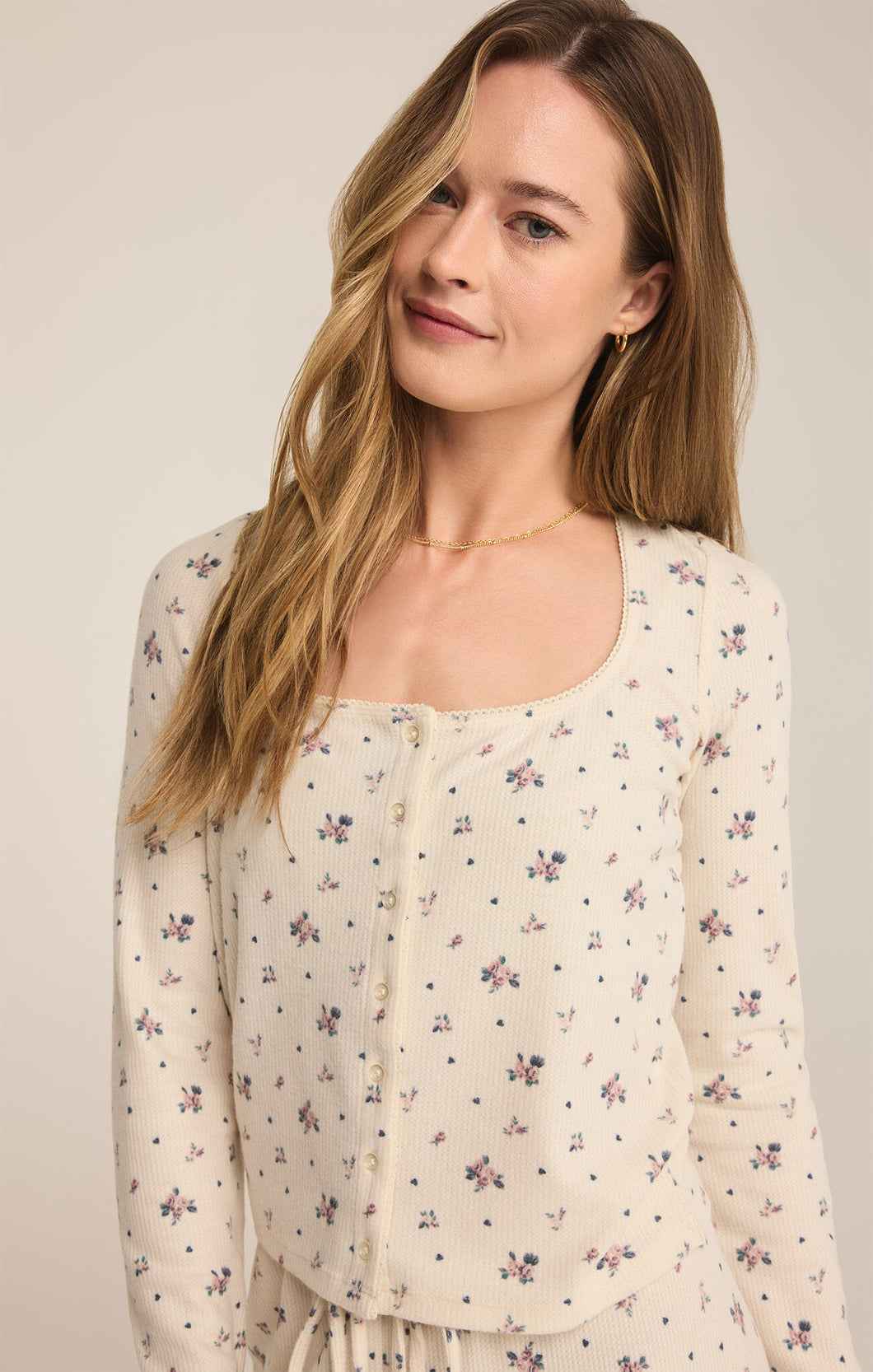 Tess Rosebud Lounge Top