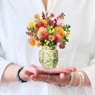 Mini Dahlia Sunrise Pop Up Bouquet Card