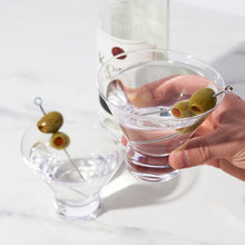 Load image into Gallery viewer, Raye™ Heavy-Base Stemless Crystal Martini Glasses - Set of 2
