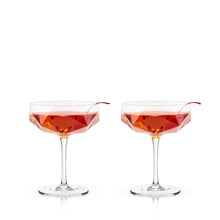 Load image into Gallery viewer, Faceted Crystal Coupe - Set of 2
