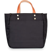 Load image into Gallery viewer, &quot;Joey&quot; Black Nylon Tote with Leather Accents
