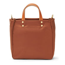 Load image into Gallery viewer, &quot;Joey&quot; Cognac Nylon Tote with Leather Accents
