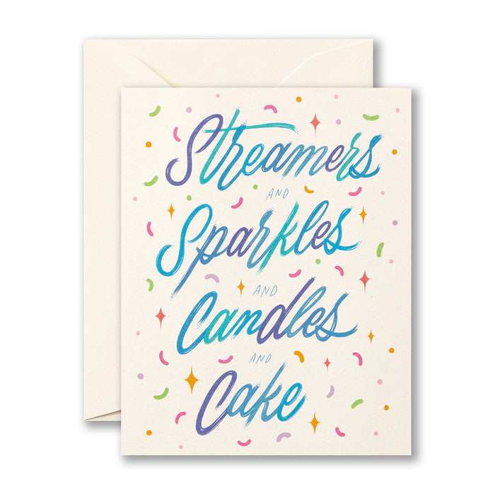 Streamers & Sparklers & Candles - Card