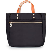 Load image into Gallery viewer, &quot;Joey&quot; Black Nylon Tote with Leather Accents
