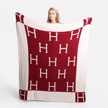 Load image into Gallery viewer, H Cozy Blanket - Cranberry
