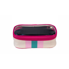 Load image into Gallery viewer, &quot;Clara&quot; Stripe Cosmetic Bag
