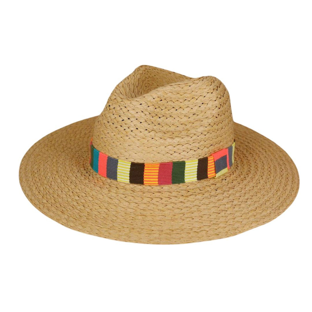 St. Lucia Sun Hat w/ Multi-Color Band